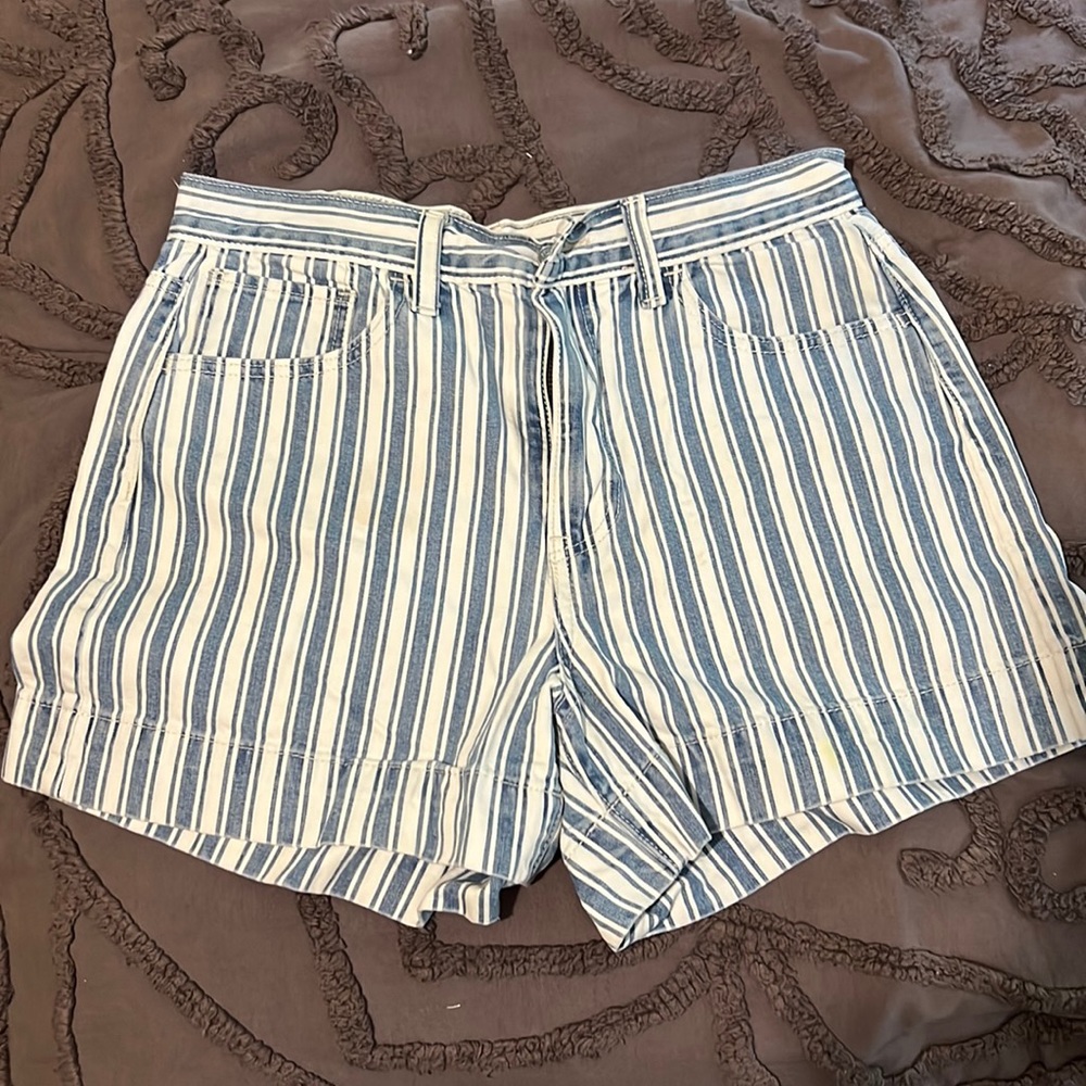 Patterned Jean Shorts